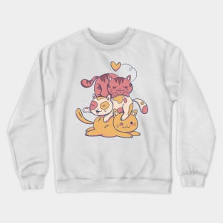 Cute Cat Pile Crewneck Sweatshirt